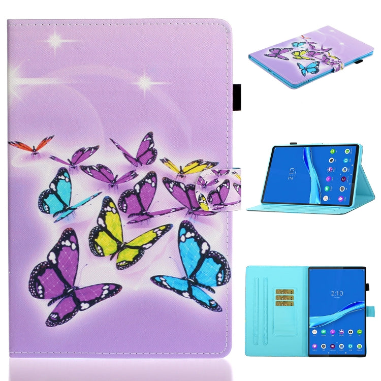Painted Left and Right Flat Leather Tablet Case, For Samsung Galaxy Tab A8 10.5 2021