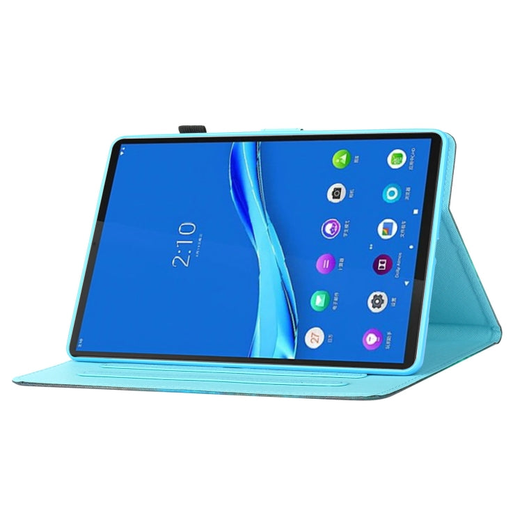 Coloured Drawing Stitching Leather Tablet Case, For Samsung Galaxy Tab A8 10.5 2021