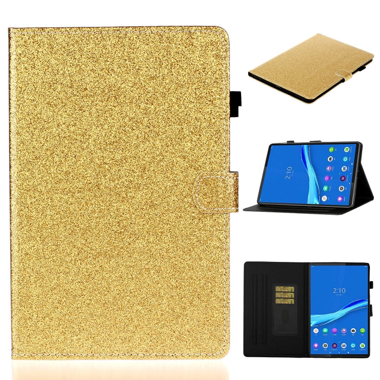 Varnish Glitter Powder Leather Tablet Case, For Samsung Galaxy Tab A8 10.5 2021