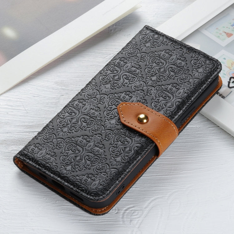 European Floral Embossed Flip Leather Phone Case, For Samsung Galaxy A23 4G