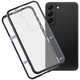 HD Magnetic Metal Tempered Glass Phone Case, For Samsung Galaxy S22 5G