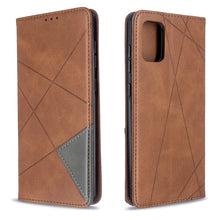 Load image into Gallery viewer, Rhombus Texture Horizontal Flip Magnetic Leather Case with Holder &amp; Card Slots, For Galaxy S20, For Galaxy A71, For Galaxy S20+, For Galaxy S20 Ultra