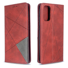 Load image into Gallery viewer, Rhombus Texture Horizontal Flip Magnetic Leather Case with Holder &amp; Card Slots, For Galaxy S20, For Galaxy A71, For Galaxy S20+, For Galaxy S20 Ultra