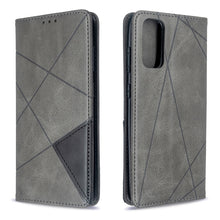 Load image into Gallery viewer, Rhombus Texture Horizontal Flip Magnetic Leather Case with Holder &amp; Card Slots, For Galaxy S20, For Galaxy A71, For Galaxy S20+, For Galaxy S20 Ultra