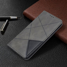 Load image into Gallery viewer, Rhombus Texture Horizontal Flip Magnetic Leather Case with Holder &amp; Card Slots, For Galaxy S20, For Galaxy A71, For Galaxy S20+, For Galaxy S20 Ultra
