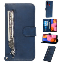 Load image into Gallery viewer, Fashion Calf Texture Zipper Horizontal Flip PU Leather Case, with Holder &amp; Card Slots &amp; Wallet, For Xiaomi Redmi Note 8, For Xiaomi Redmi Note 8 Pro, For Galaxy A10s, For Galaxy A20s