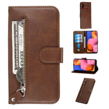 Load image into Gallery viewer, Fashion Calf Texture Zipper Horizontal Flip PU Leather Case, with Holder &amp; Card Slots &amp; Wallet, For Xiaomi Redmi Note 8, For Xiaomi Redmi Note 8 Pro, For Galaxy A10s, For Galaxy A20s