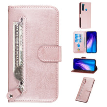 Load image into Gallery viewer, Fashion Calf Texture Zipper Horizontal Flip PU Leather Case, with Holder &amp; Card Slots &amp; Wallet, For Xiaomi Redmi Note 8, For Xiaomi Redmi Note 8 Pro, For Galaxy A10s, For Galaxy A20s