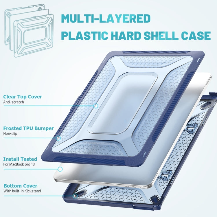 PC + TPU Honeycomb Laptop Protective Case, For MacBook Pro 13.3 inch A2338 / A2289 / A2251 (2020)