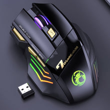 Load image into Gallery viewer, iMICE GW-X7 2.4G + Bluetooth Dual Mode 7-button Silent Rechargeable Wireless Gaming Mouse with Colorful RGB Lights, GW-X7 2.4G + Bluetooth