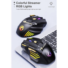 Load image into Gallery viewer, iMICE GW-X7 2.4G + Bluetooth Dual Mode 7-button Silent Rechargeable Wireless Gaming Mouse with Colorful RGB Lights, GW-X7 2.4G + Bluetooth