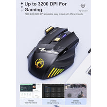 Load image into Gallery viewer, iMICE GW-X7 2.4G + Bluetooth Dual Mode 7-button Silent Rechargeable Wireless Gaming Mouse with Colorful RGB Lights, GW-X7 2.4G + Bluetooth