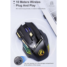 Load image into Gallery viewer, iMICE GW-X7 2.4G + Bluetooth Dual Mode 7-button Silent Rechargeable Wireless Gaming Mouse with Colorful RGB Lights, GW-X7 2.4G + Bluetooth