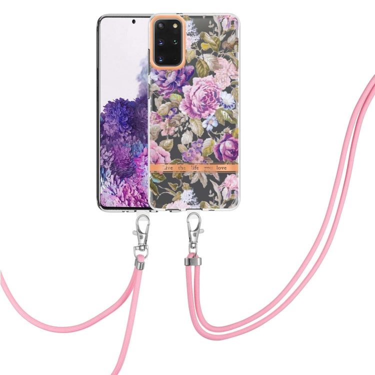 Flowers Series TPU Phone Case with Lanyard, For Samsung Galaxy S20+ 5G, For Samsung Galaxy S20 Ultra 5G, For Samsung Galaxy S20 FE 5G / 4G, For Samsung Galaxy A02s 166mm, For Samsung Galaxy A03s 166mm, For Samsung Galaxy A12, For Samsung Galaxy A13 5G ...