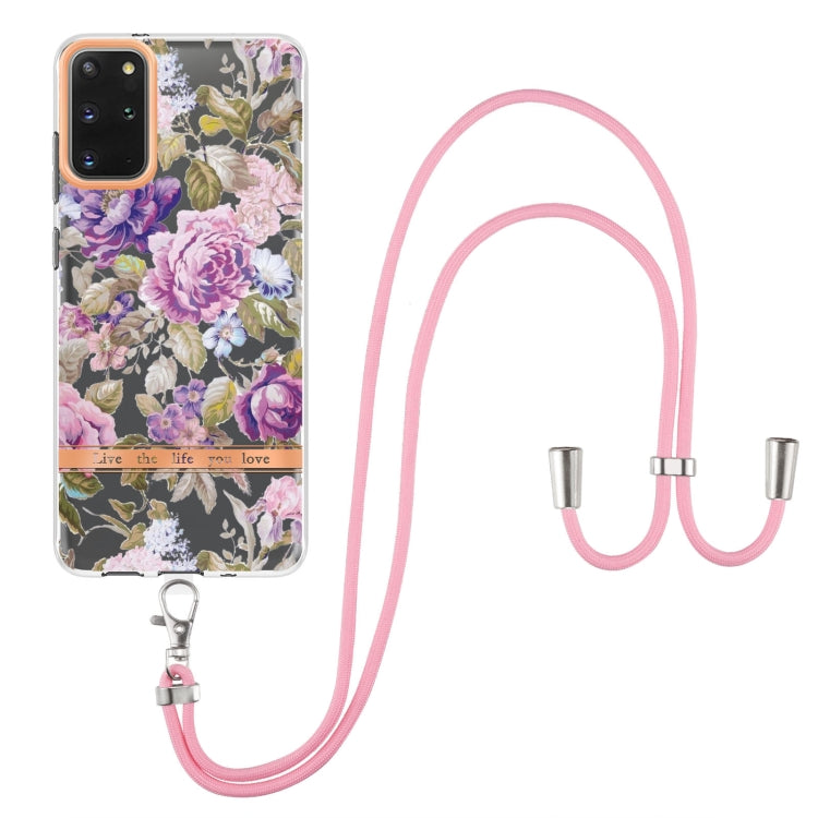 Flowers Series TPU Phone Case with Lanyard, For Samsung Galaxy S20+ 5G, For Samsung Galaxy S20 Ultra 5G, For Samsung Galaxy S20 FE 5G / 4G, For Samsung Galaxy A02s 166mm, For Samsung Galaxy A03s 166mm, For Samsung Galaxy A12, For Samsung Galaxy A13 5G ...