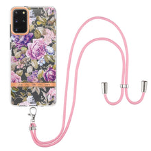 Load image into Gallery viewer, Flowers Series TPU Phone Case with Lanyard, For Samsung Galaxy S20+ 5G, For Samsung Galaxy S20 Ultra 5G, For Samsung Galaxy S20 FE 5G / 4G, For Samsung Galaxy A02s 166mm, For Samsung Galaxy A03s 166mm, For Samsung Galaxy A12, For Samsung Galaxy A13 5G ...