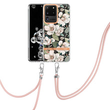 Load image into Gallery viewer, Flowers Series TPU Phone Case with Lanyard, For Samsung Galaxy S20+ 5G, For Samsung Galaxy S20 Ultra 5G, For Samsung Galaxy S20 FE 5G / 4G, For Samsung Galaxy A02s 166mm, For Samsung Galaxy A03s 166mm, For Samsung Galaxy A12, For Samsung Galaxy A13 5G ...