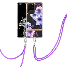 Load image into Gallery viewer, Flowers Series TPU Phone Case with Lanyard, For Samsung Galaxy S20+ 5G, For Samsung Galaxy S20 Ultra 5G, For Samsung Galaxy S20 FE 5G / 4G, For Samsung Galaxy A02s 166mm, For Samsung Galaxy A03s 166mm, For Samsung Galaxy A12, For Samsung Galaxy A13 5G ...