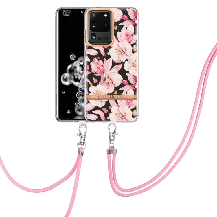 Flowers Series TPU Phone Case with Lanyard, For Samsung Galaxy S20+ 5G, For Samsung Galaxy S20 Ultra 5G, For Samsung Galaxy S20 FE 5G / 4G, For Samsung Galaxy A02s 166mm, For Samsung Galaxy A03s 166mm, For Samsung Galaxy A12, For Samsung Galaxy A13 5G ...