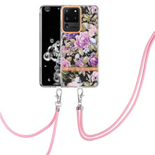 Load image into Gallery viewer, Flowers Series TPU Phone Case with Lanyard, For Samsung Galaxy S20+ 5G, For Samsung Galaxy S20 Ultra 5G, For Samsung Galaxy S20 FE 5G / 4G, For Samsung Galaxy A02s 166mm, For Samsung Galaxy A03s 166mm, For Samsung Galaxy A12, For Samsung Galaxy A13 5G ...