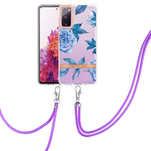 Load image into Gallery viewer, Flowers Series TPU Phone Case with Lanyard, For Samsung Galaxy S20+ 5G, For Samsung Galaxy S20 Ultra 5G, For Samsung Galaxy S20 FE 5G / 4G, For Samsung Galaxy A02s 166mm, For Samsung Galaxy A03s 166mm, For Samsung Galaxy A12, For Samsung Galaxy A13 5G ...