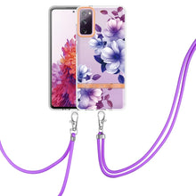 Load image into Gallery viewer, Flowers Series TPU Phone Case with Lanyard, For Samsung Galaxy S20+ 5G, For Samsung Galaxy S20 Ultra 5G, For Samsung Galaxy S20 FE 5G / 4G, For Samsung Galaxy A02s 166mm, For Samsung Galaxy A03s 166mm, For Samsung Galaxy A12, For Samsung Galaxy A13 5G ...