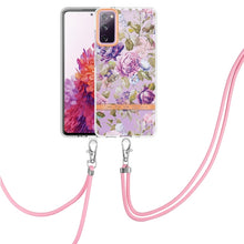Load image into Gallery viewer, Flowers Series TPU Phone Case with Lanyard, For Samsung Galaxy S20+ 5G, For Samsung Galaxy S20 Ultra 5G, For Samsung Galaxy S20 FE 5G / 4G, For Samsung Galaxy A02s 166mm, For Samsung Galaxy A03s 166mm, For Samsung Galaxy A12, For Samsung Galaxy A13 5G ...