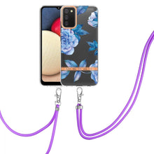 Load image into Gallery viewer, Flowers Series TPU Phone Case with Lanyard, For Samsung Galaxy S20+ 5G, For Samsung Galaxy S20 Ultra 5G, For Samsung Galaxy S20 FE 5G / 4G, For Samsung Galaxy A02s 166mm, For Samsung Galaxy A03s 166mm, For Samsung Galaxy A12, For Samsung Galaxy A13 5G ...