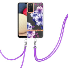 Load image into Gallery viewer, Flowers Series TPU Phone Case with Lanyard, For Samsung Galaxy S20+ 5G, For Samsung Galaxy S20 Ultra 5G, For Samsung Galaxy S20 FE 5G / 4G, For Samsung Galaxy A02s 166mm, For Samsung Galaxy A03s 166mm, For Samsung Galaxy A12, For Samsung Galaxy A13 5G ...