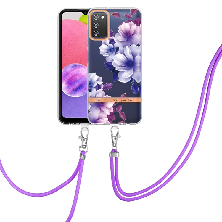 Flowers Series TPU Phone Case with Lanyard, For Samsung Galaxy S20+ 5G, For Samsung Galaxy S20 Ultra 5G, For Samsung Galaxy S20 FE 5G / 4G, For Samsung Galaxy A02s 166mm, For Samsung Galaxy A03s 166mm, For Samsung Galaxy A12, For Samsung Galaxy A13 5G ...