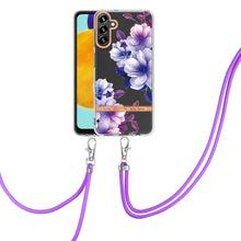 Load image into Gallery viewer, Flowers Series TPU Phone Case with Lanyard, For Samsung Galaxy S20+ 5G, For Samsung Galaxy S20 Ultra 5G, For Samsung Galaxy S20 FE 5G / 4G, For Samsung Galaxy A02s 166mm, For Samsung Galaxy A03s 166mm, For Samsung Galaxy A12, For Samsung Galaxy A13 5G ...