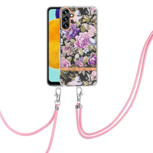 Load image into Gallery viewer, Flowers Series TPU Phone Case with Lanyard, For Samsung Galaxy S20+ 5G, For Samsung Galaxy S20 Ultra 5G, For Samsung Galaxy S20 FE 5G / 4G, For Samsung Galaxy A02s 166mm, For Samsung Galaxy A03s 166mm, For Samsung Galaxy A12, For Samsung Galaxy A13 5G ...