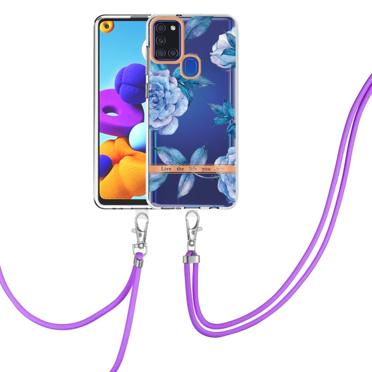 Flowers Series TPU Phone Case with Lanyard, For Samsung Galaxy S20+ 5G, For Samsung Galaxy S20 Ultra 5G, For Samsung Galaxy S20 FE 5G / 4G, For Samsung Galaxy A02s 166mm, For Samsung Galaxy A03s 166mm, For Samsung Galaxy A12, For Samsung Galaxy A13 5G ...