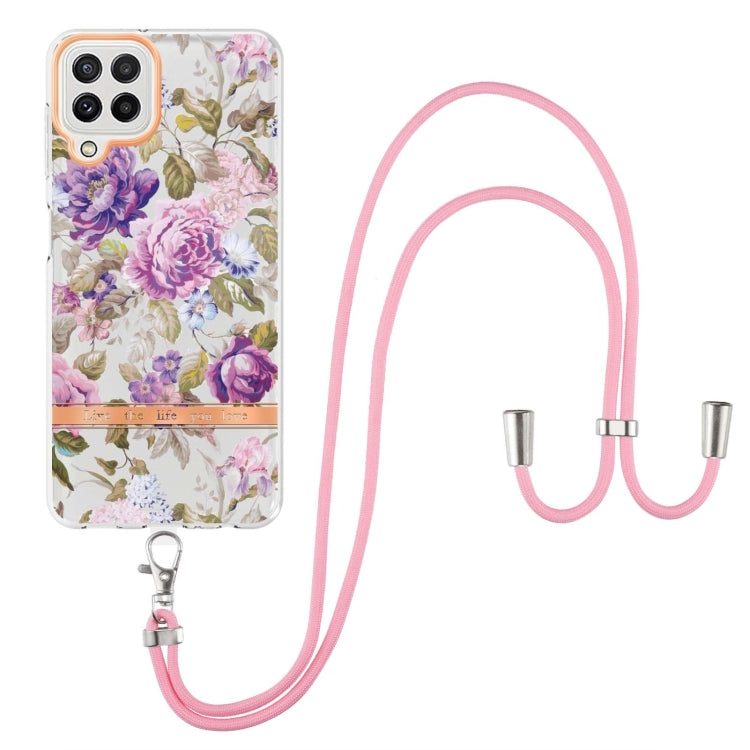 Flowers Series TPU Phone Case with Lanyard, For Samsung Galaxy A22 4G, For Samsung Galaxy A22 5G, For Samsung Galaxy A32 4G, For Samsung Galaxy A32 5G, For Samsung Galaxy A33 5G, For Samsung Galaxy A52 5G / 4G, For Samsung Galaxy A53 5G                ...