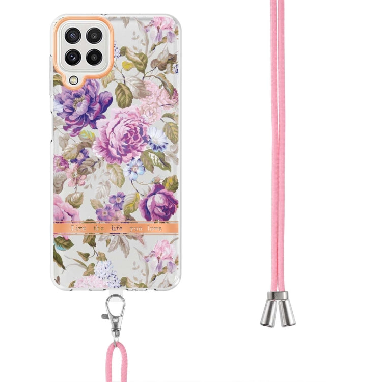 Flowers Series TPU Phone Case with Lanyard, For Samsung Galaxy A22 4G, For Samsung Galaxy A22 5G, For Samsung Galaxy A32 4G, For Samsung Galaxy A32 5G, For Samsung Galaxy A33 5G, For Samsung Galaxy A52 5G / 4G, For Samsung Galaxy A53 5G                ...