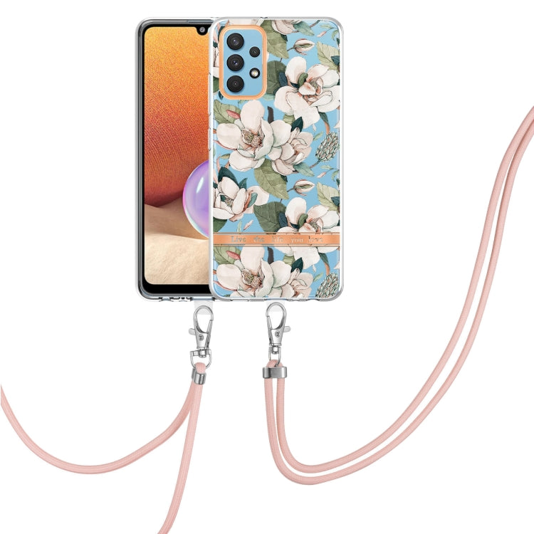 Flowers Series TPU Phone Case with Lanyard, For Samsung Galaxy A22 4G, For Samsung Galaxy A22 5G, For Samsung Galaxy A32 4G, For Samsung Galaxy A32 5G, For Samsung Galaxy A33 5G, For Samsung Galaxy A52 5G / 4G, For Samsung Galaxy A53 5G                ...