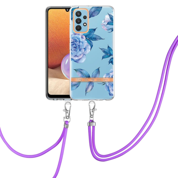 Flowers Series TPU Phone Case with Lanyard, For Samsung Galaxy A22 4G, For Samsung Galaxy A22 5G, For Samsung Galaxy A32 4G, For Samsung Galaxy A32 5G, For Samsung Galaxy A33 5G, For Samsung Galaxy A52 5G / 4G, For Samsung Galaxy A53 5G                ...
