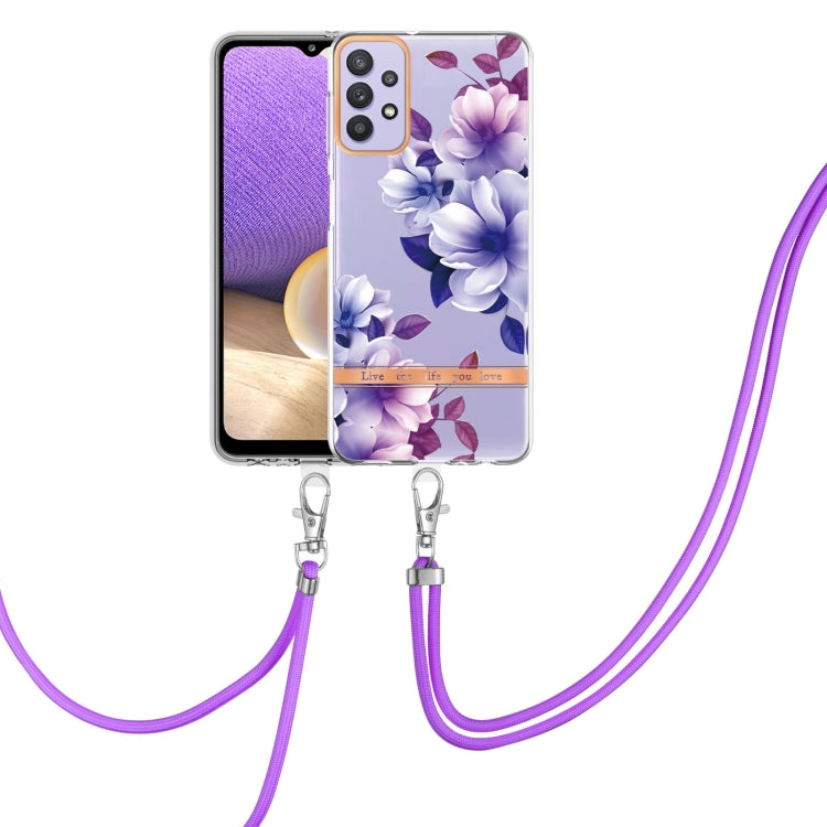 Flowers Series TPU Phone Case with Lanyard, For Samsung Galaxy A22 4G, For Samsung Galaxy A22 5G, For Samsung Galaxy A32 4G, For Samsung Galaxy A32 5G, For Samsung Galaxy A33 5G, For Samsung Galaxy A52 5G / 4G, For Samsung Galaxy A53 5G                ...