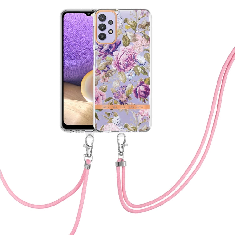 Flowers Series TPU Phone Case with Lanyard, For Samsung Galaxy A22 4G, For Samsung Galaxy A22 5G, For Samsung Galaxy A32 4G, For Samsung Galaxy A32 5G, For Samsung Galaxy A33 5G, For Samsung Galaxy A52 5G / 4G, For Samsung Galaxy A53 5G                ...