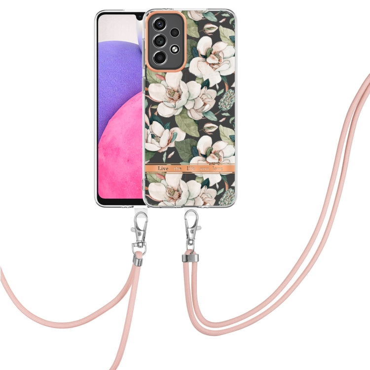 Flowers Series TPU Phone Case with Lanyard, For Samsung Galaxy A22 4G, For Samsung Galaxy A22 5G, For Samsung Galaxy A32 4G, For Samsung Galaxy A32 5G, For Samsung Galaxy A33 5G, For Samsung Galaxy A52 5G / 4G, For Samsung Galaxy A53 5G                ...