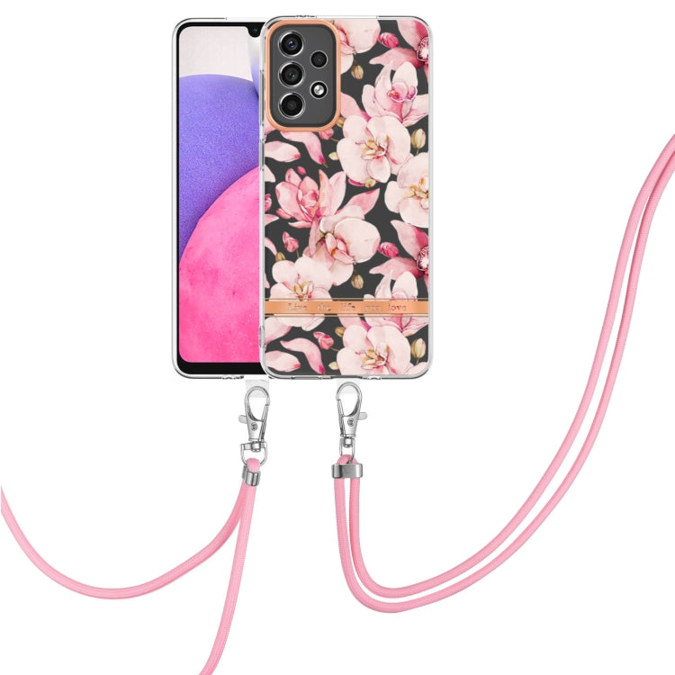 Flowers Series TPU Phone Case with Lanyard, For Samsung Galaxy A22 4G, For Samsung Galaxy A22 5G, For Samsung Galaxy A32 4G, For Samsung Galaxy A32 5G, For Samsung Galaxy A33 5G, For Samsung Galaxy A52 5G / 4G, For Samsung Galaxy A53 5G                ...