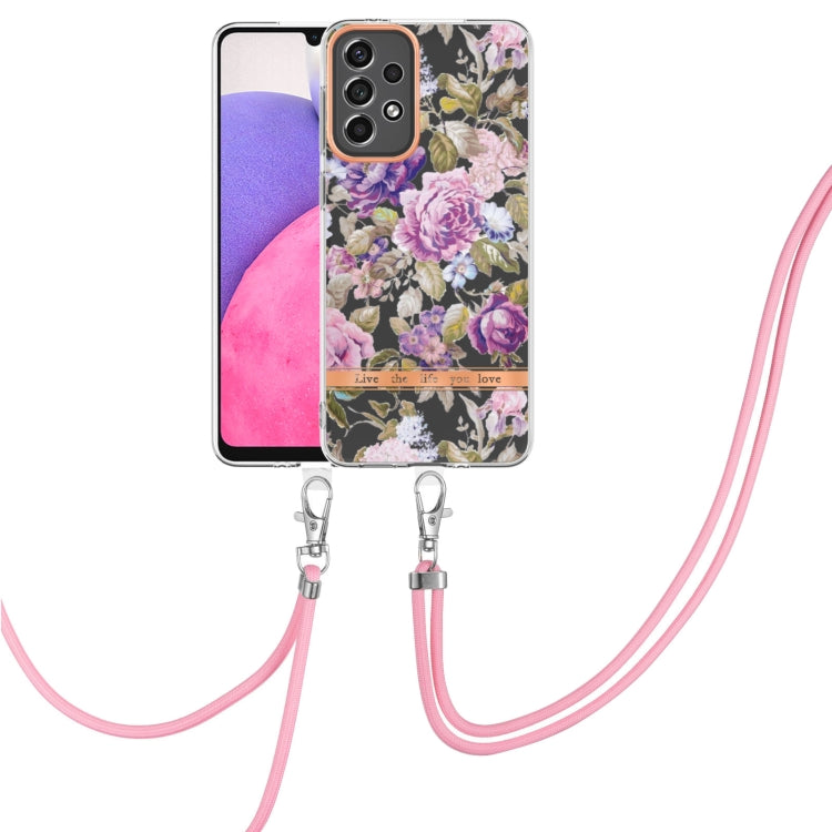Flowers Series TPU Phone Case with Lanyard, For Samsung Galaxy A22 4G, For Samsung Galaxy A22 5G, For Samsung Galaxy A32 4G, For Samsung Galaxy A32 5G, For Samsung Galaxy A33 5G, For Samsung Galaxy A52 5G / 4G, For Samsung Galaxy A53 5G                ...