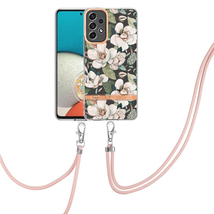 Flowers Series TPU Phone Case with Lanyard, For Samsung Galaxy A22 4G, For Samsung Galaxy A22 5G, For Samsung Galaxy A32 4G, For Samsung Galaxy A32 5G, For Samsung Galaxy A33 5G, For Samsung Galaxy A52 5G / 4G, For Samsung Galaxy A53 5G                ...