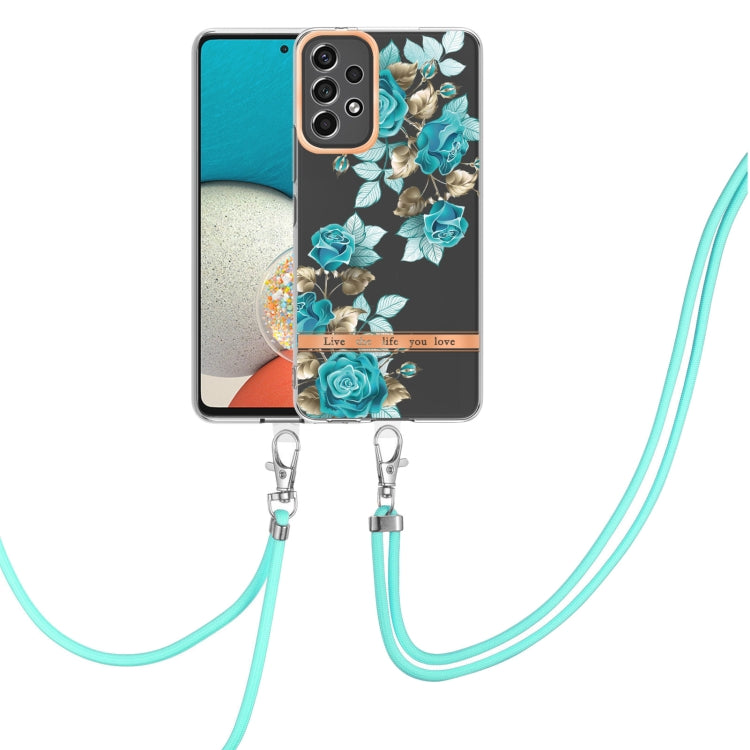 Flowers Series TPU Phone Case with Lanyard, For Samsung Galaxy A22 4G, For Samsung Galaxy A22 5G, For Samsung Galaxy A32 4G, For Samsung Galaxy A32 5G, For Samsung Galaxy A33 5G, For Samsung Galaxy A52 5G / 4G, For Samsung Galaxy A53 5G                ...