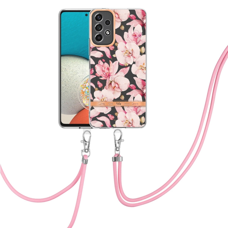 Flowers Series TPU Phone Case with Lanyard, For Samsung Galaxy A22 4G, For Samsung Galaxy A22 5G, For Samsung Galaxy A32 4G, For Samsung Galaxy A32 5G, For Samsung Galaxy A33 5G, For Samsung Galaxy A52 5G / 4G, For Samsung Galaxy A53 5G                ...