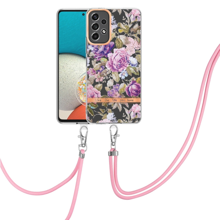 Flowers Series TPU Phone Case with Lanyard, For Samsung Galaxy A22 4G, For Samsung Galaxy A22 5G, For Samsung Galaxy A32 4G, For Samsung Galaxy A32 5G, For Samsung Galaxy A33 5G, For Samsung Galaxy A52 5G / 4G, For Samsung Galaxy A53 5G                ...