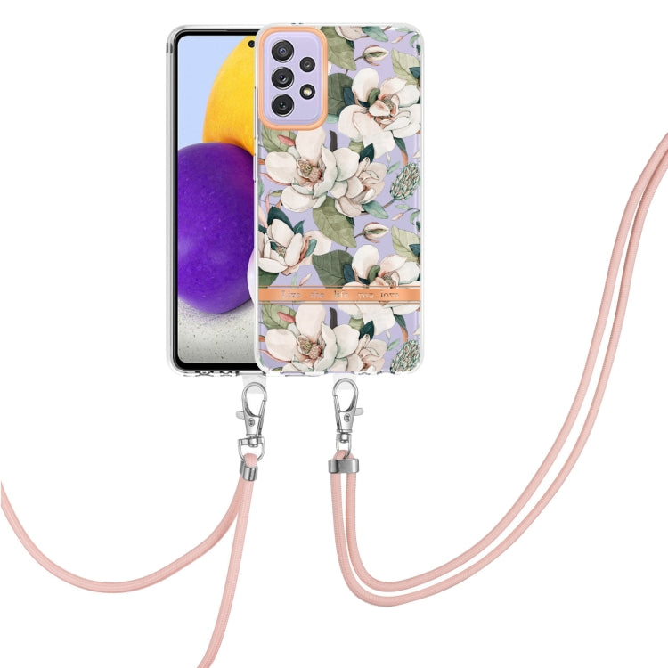 Flowers Series TPU Phone Case with Lanyard, For Samsung Galaxy A22 4G, For Samsung Galaxy A22 5G, For Samsung Galaxy A32 4G, For Samsung Galaxy A32 5G, For Samsung Galaxy A33 5G, For Samsung Galaxy A52 5G / 4G, For Samsung Galaxy A53 5G                ...