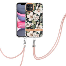 Load image into Gallery viewer, Flowers Series TPU Phone Case with Lanyard, For iPhone 11, For iPhone 11 Pro Max, For iPhone 12 Pro Max, For iPhone 12, For iPhone 13, For iPhone 13 mini, For iPhone 13 Pro, For iPhone 13 Pro Max