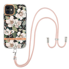 Load image into Gallery viewer, Flowers Series TPU Phone Case with Lanyard, For iPhone 11, For iPhone 11 Pro Max, For iPhone 12 Pro Max, For iPhone 12, For iPhone 13, For iPhone 13 mini, For iPhone 13 Pro, For iPhone 13 Pro Max