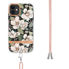 Load image into Gallery viewer, Flowers Series TPU Phone Case with Lanyard, For iPhone 11, For iPhone 11 Pro Max, For iPhone 12 Pro Max, For iPhone 12, For iPhone 13, For iPhone 13 mini, For iPhone 13 Pro, For iPhone 13 Pro Max
